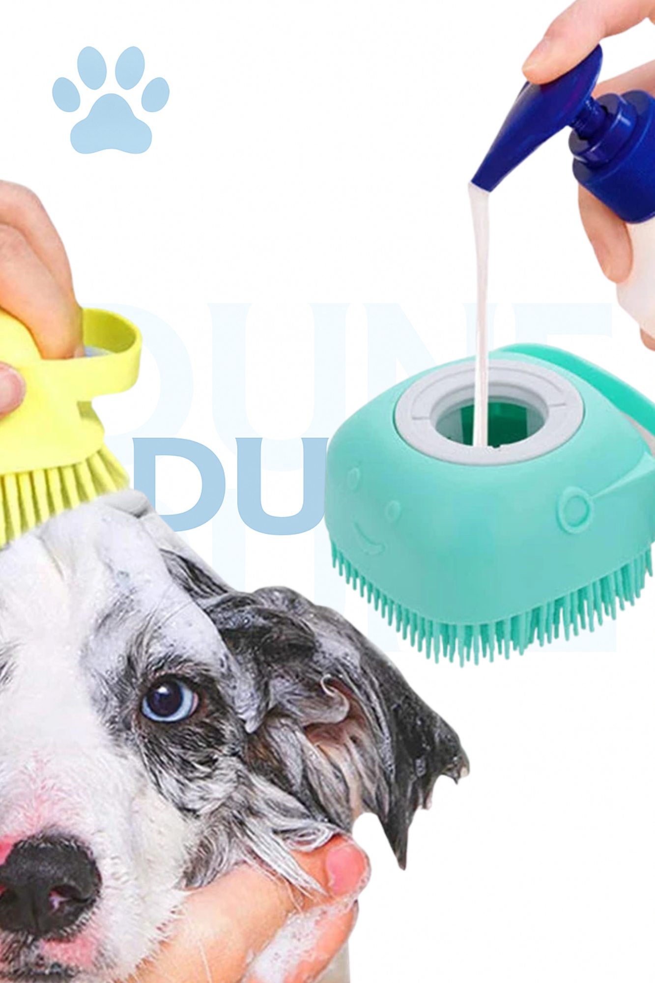 🐾 Le Bain Sans Stress – Brosse 2-en-1 pour Chien &amp; Chat