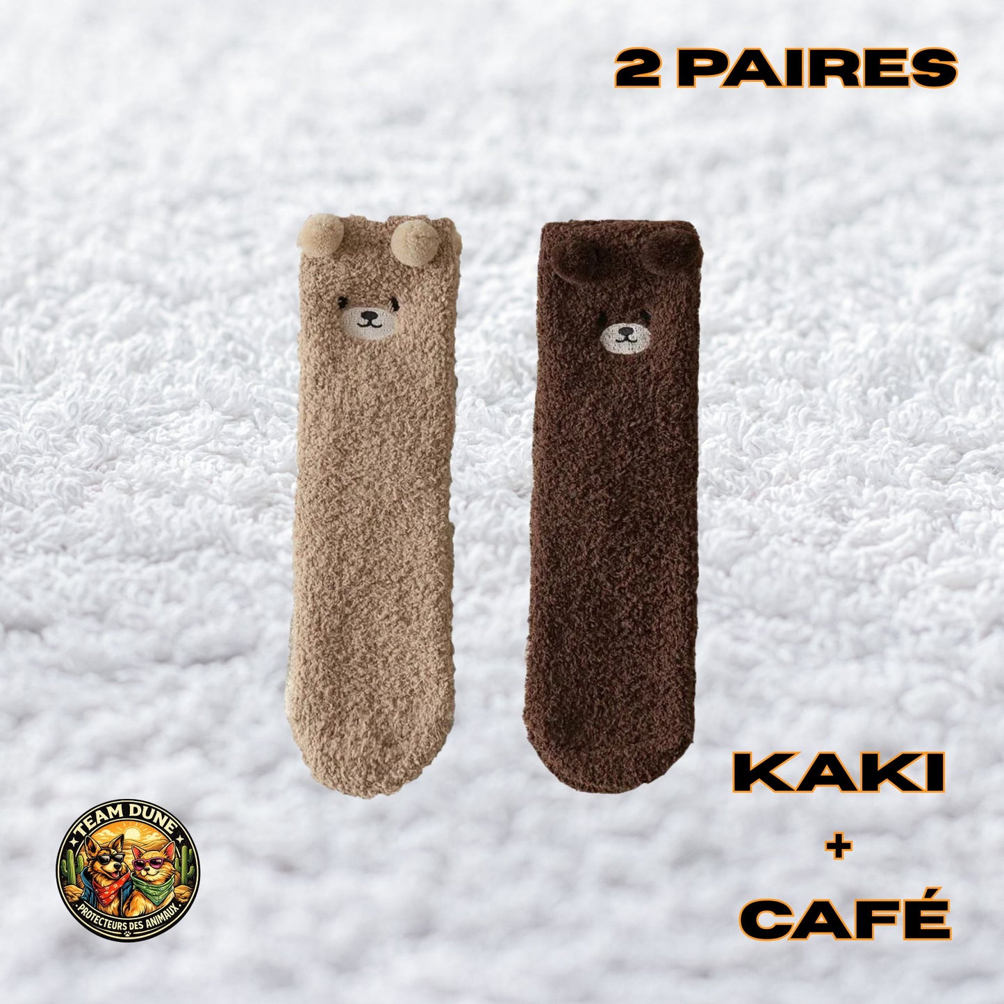 Chaussettes Douces Ours 🐾 — Offre sur 2 Paires