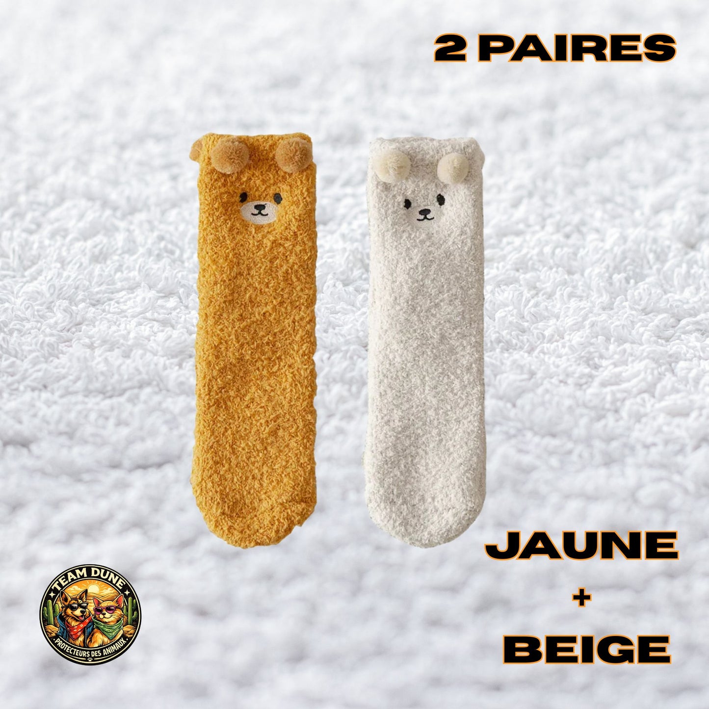 Chaussettes Douces Ours 🐾 — Offre sur 2 Paires