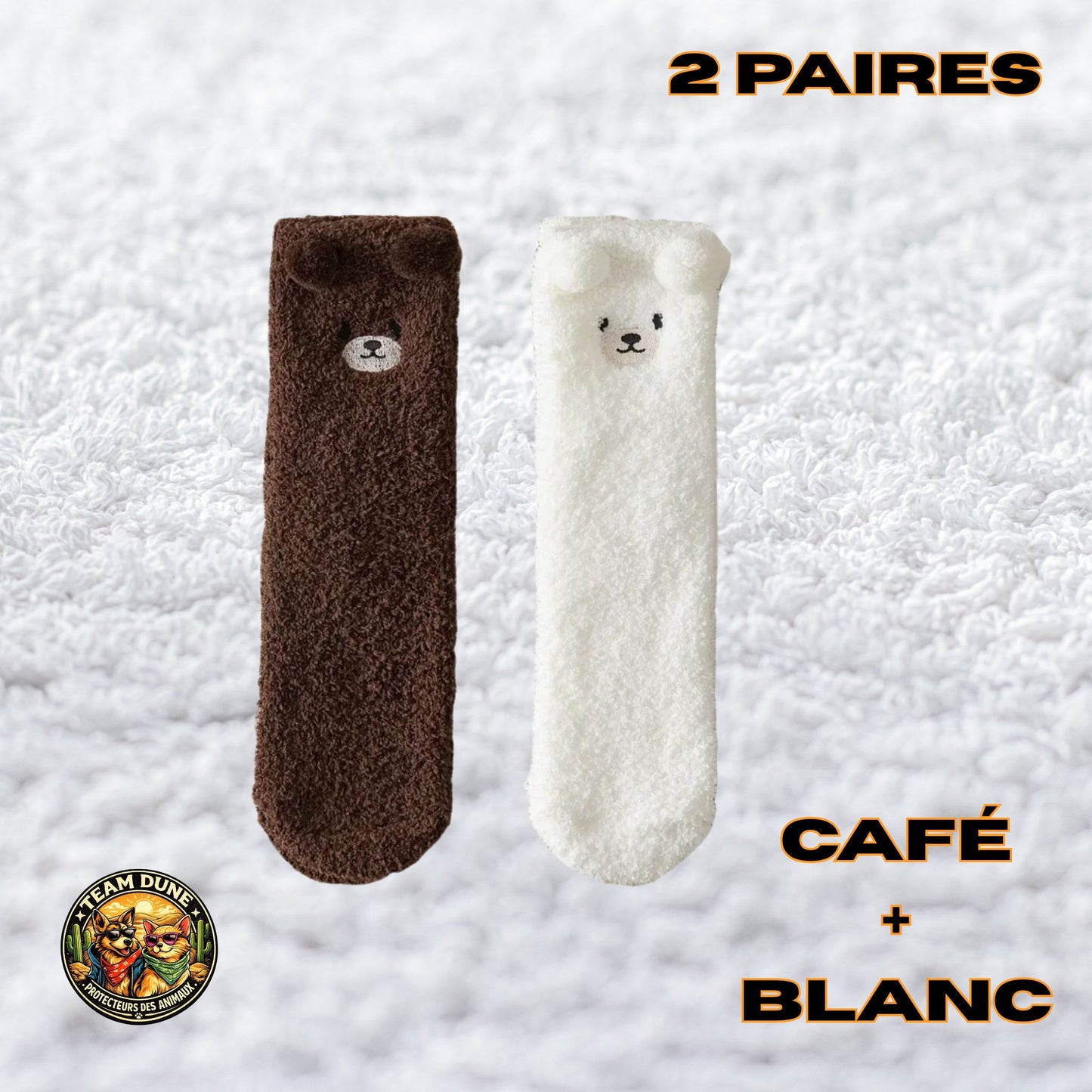 Chaussettes Douces Ours 🐾 — Offre sur 2 Paires