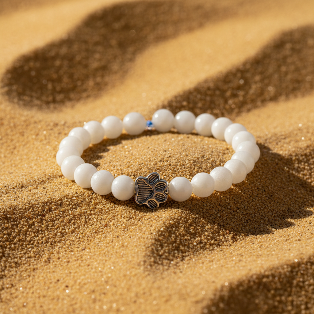 Bracelet Pierre Naturelle Patte de Chien — Ce Que la Terre Garde en Mémoire