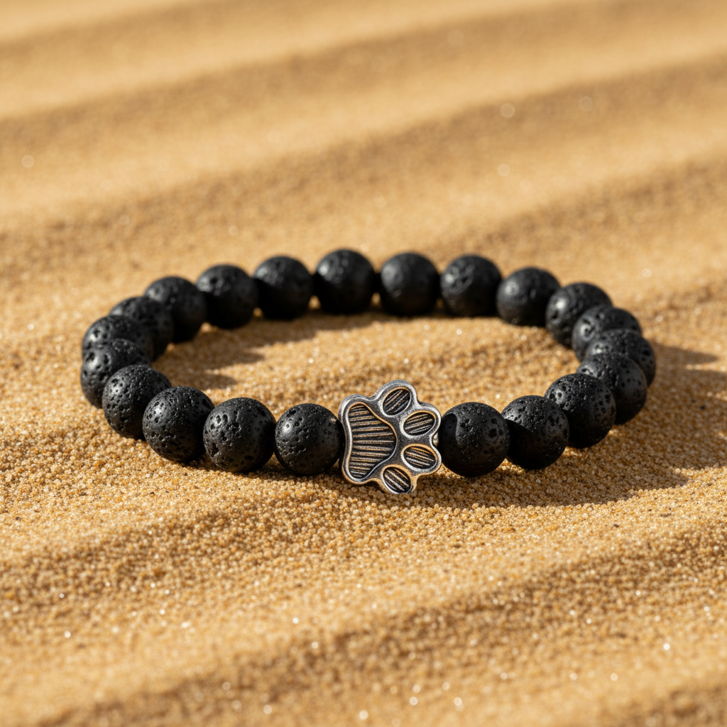 Bracelet pierre volcanique dune