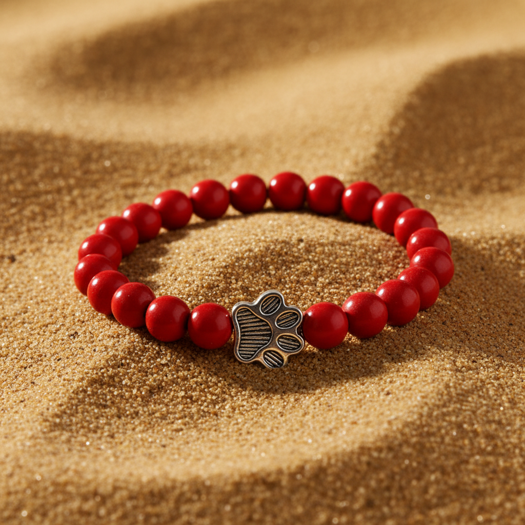 Bracelet Pierre Naturelle Patte de Chien — Ce Que la Terre Garde en Mémoire