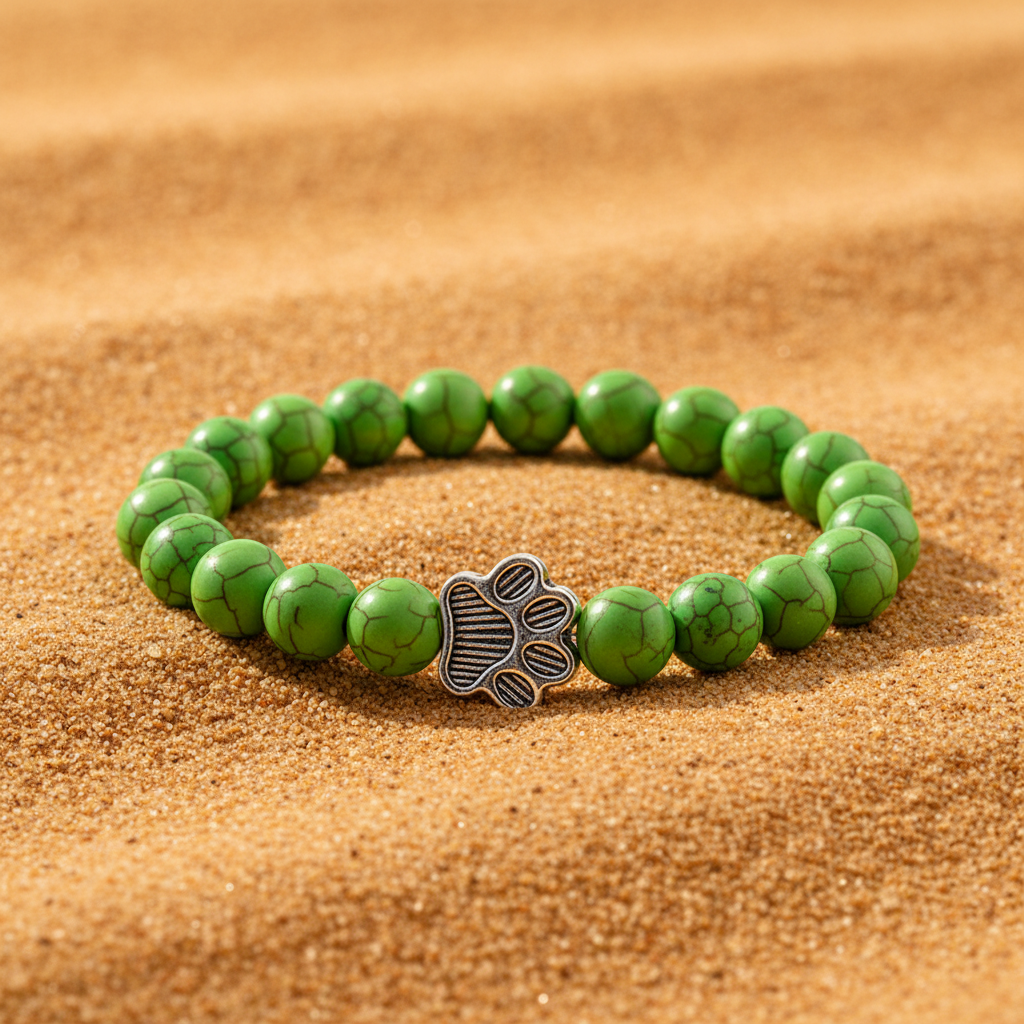Bracelet Pierre Naturelle Patte de Chien — Ce Que la Terre Garde en Mémoire