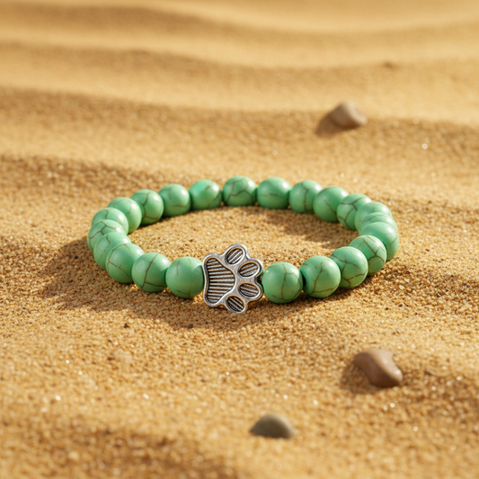 Bracelet Pierre Naturelle Patte de Chien — Ce Que la Terre Garde en Mémoire