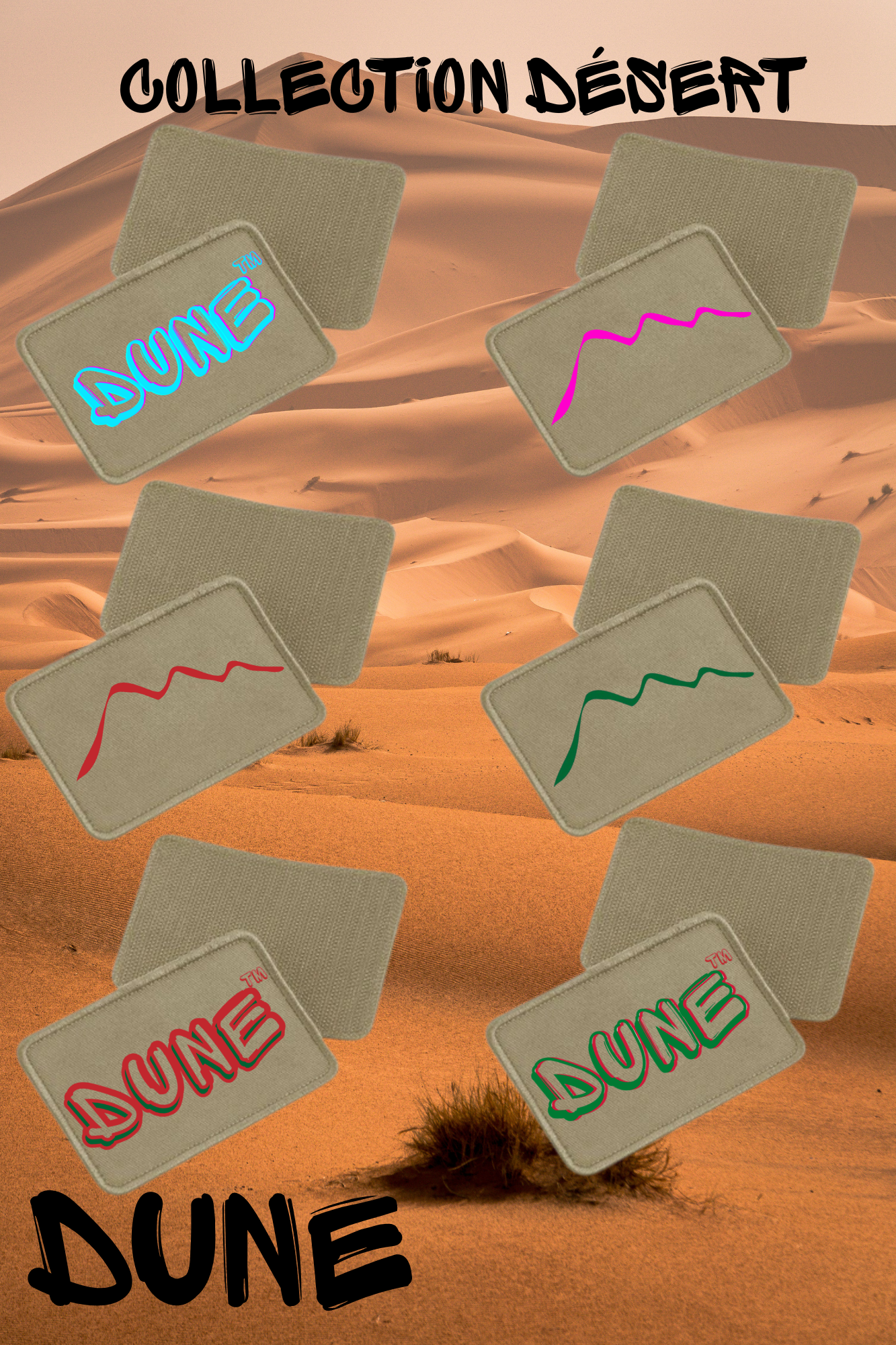 CASQUETTE DUNE™ – COLLECTION DÉSERT AVEC PATCHS PERSONNALISABLES